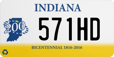 IN license plate 571HD