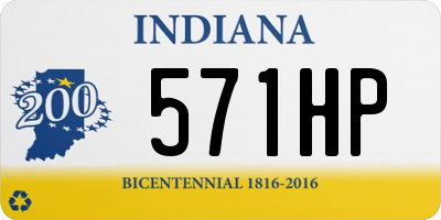 IN license plate 571HP