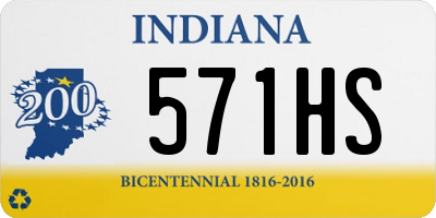 IN license plate 571HS