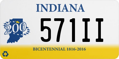 IN license plate 571II