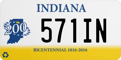 IN license plate 571IN