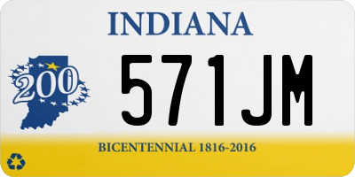 IN license plate 571JM