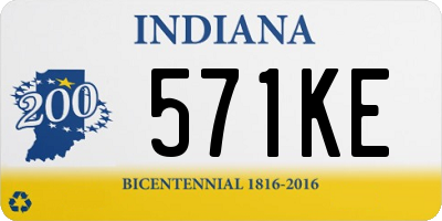 IN license plate 571KE