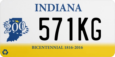 IN license plate 571KG