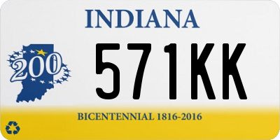 IN license plate 571KK