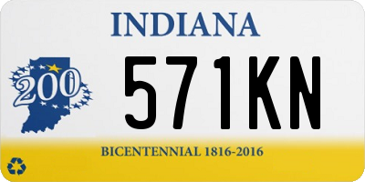 IN license plate 571KN