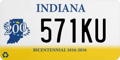 IN license plate 571KU