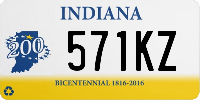 IN license plate 571KZ