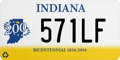 IN license plate 571LF