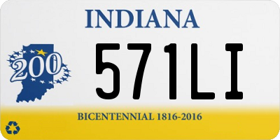 IN license plate 571LI