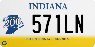 IN license plate 571LN