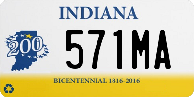 IN license plate 571MA