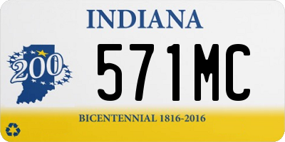 IN license plate 571MC