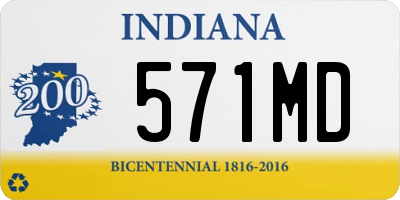 IN license plate 571MD