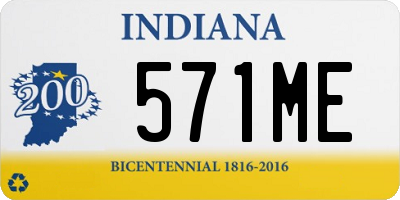 IN license plate 571ME