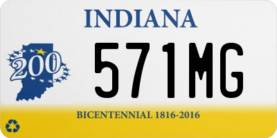 IN license plate 571MG