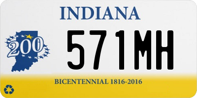 IN license plate 571MH