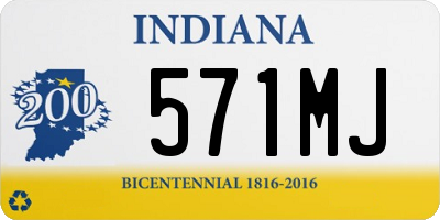 IN license plate 571MJ
