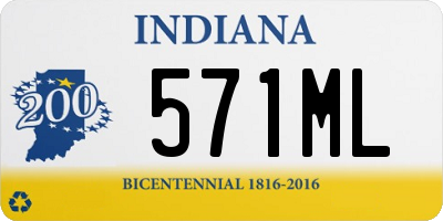 IN license plate 571ML