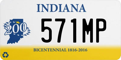 IN license plate 571MP