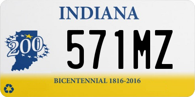 IN license plate 571MZ