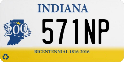 IN license plate 571NP