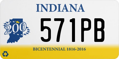 IN license plate 571PB