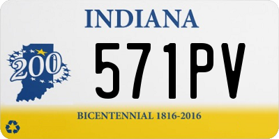 IN license plate 571PV