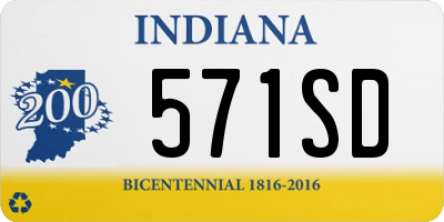 IN license plate 571SD