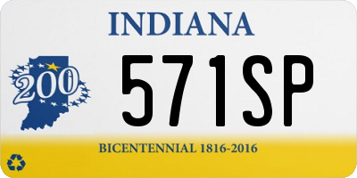 IN license plate 571SP