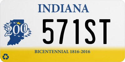 IN license plate 571ST