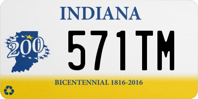 IN license plate 571TM