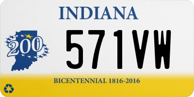 IN license plate 571VW