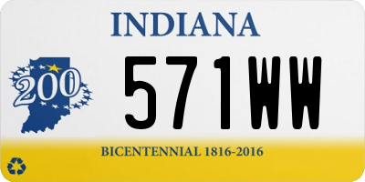 IN license plate 571WW