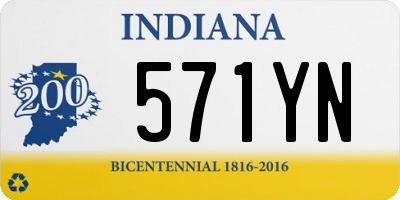 IN license plate 571YN