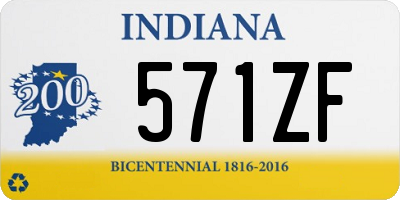 IN license plate 571ZF