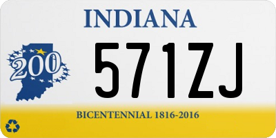 IN license plate 571ZJ