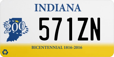 IN license plate 571ZN