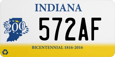 IN license plate 572AF