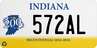 IN license plate 572AL