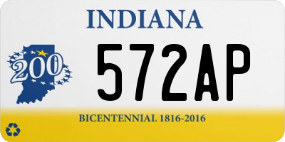 IN license plate 572AP