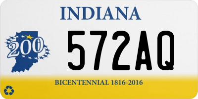 IN license plate 572AQ