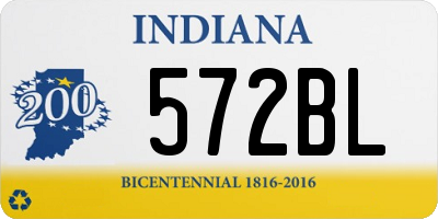 IN license plate 572BL