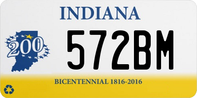 IN license plate 572BM