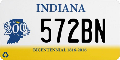 IN license plate 572BN