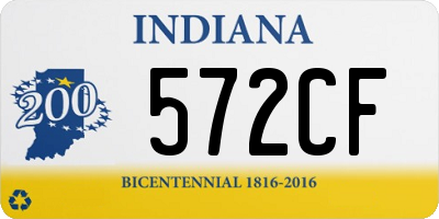 IN license plate 572CF