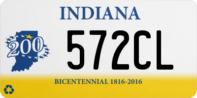 IN license plate 572CL