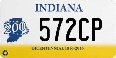 IN license plate 572CP