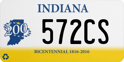 IN license plate 572CS