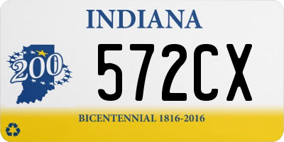 IN license plate 572CX